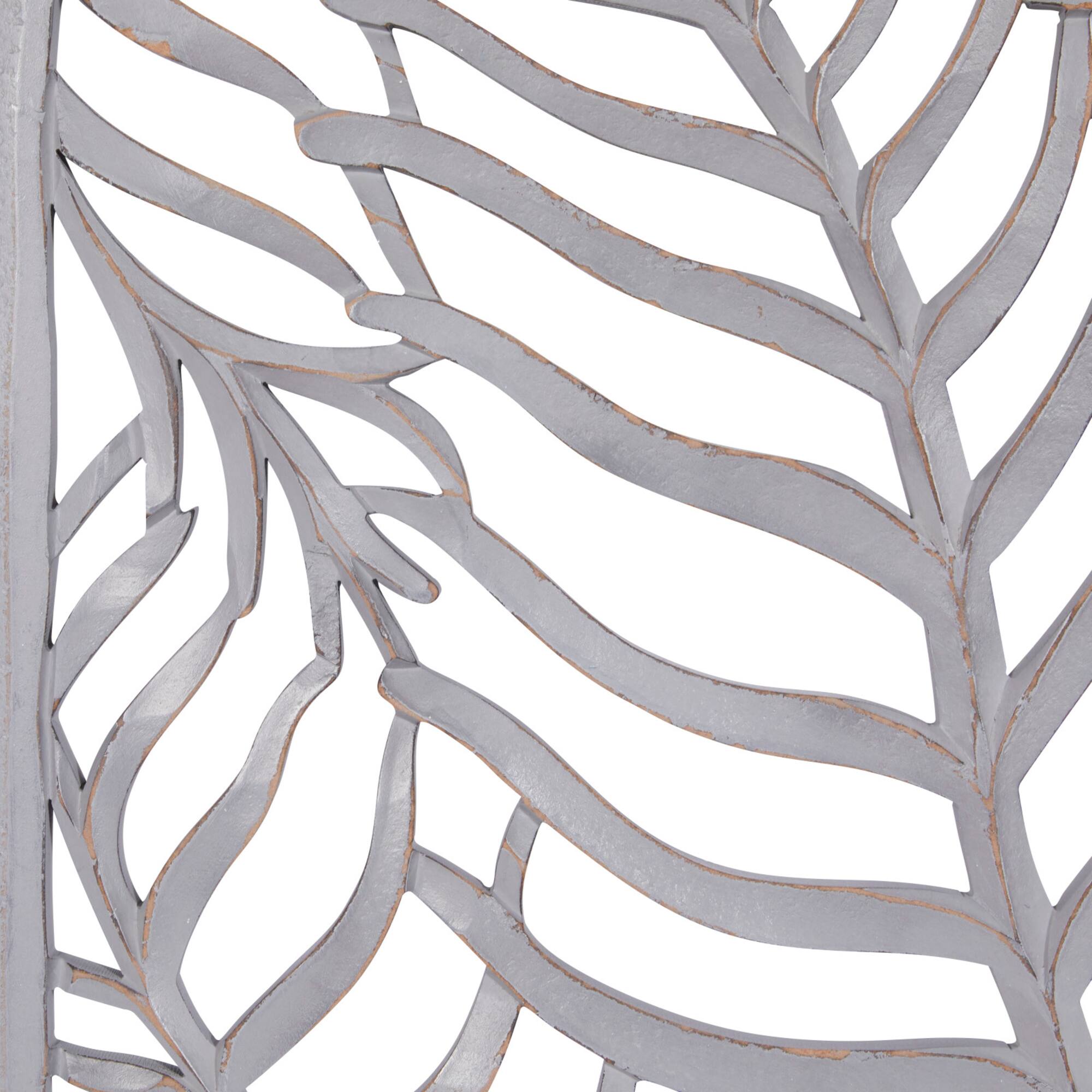 24" Gray Wood Eclectic Abstract Wall Décor Set